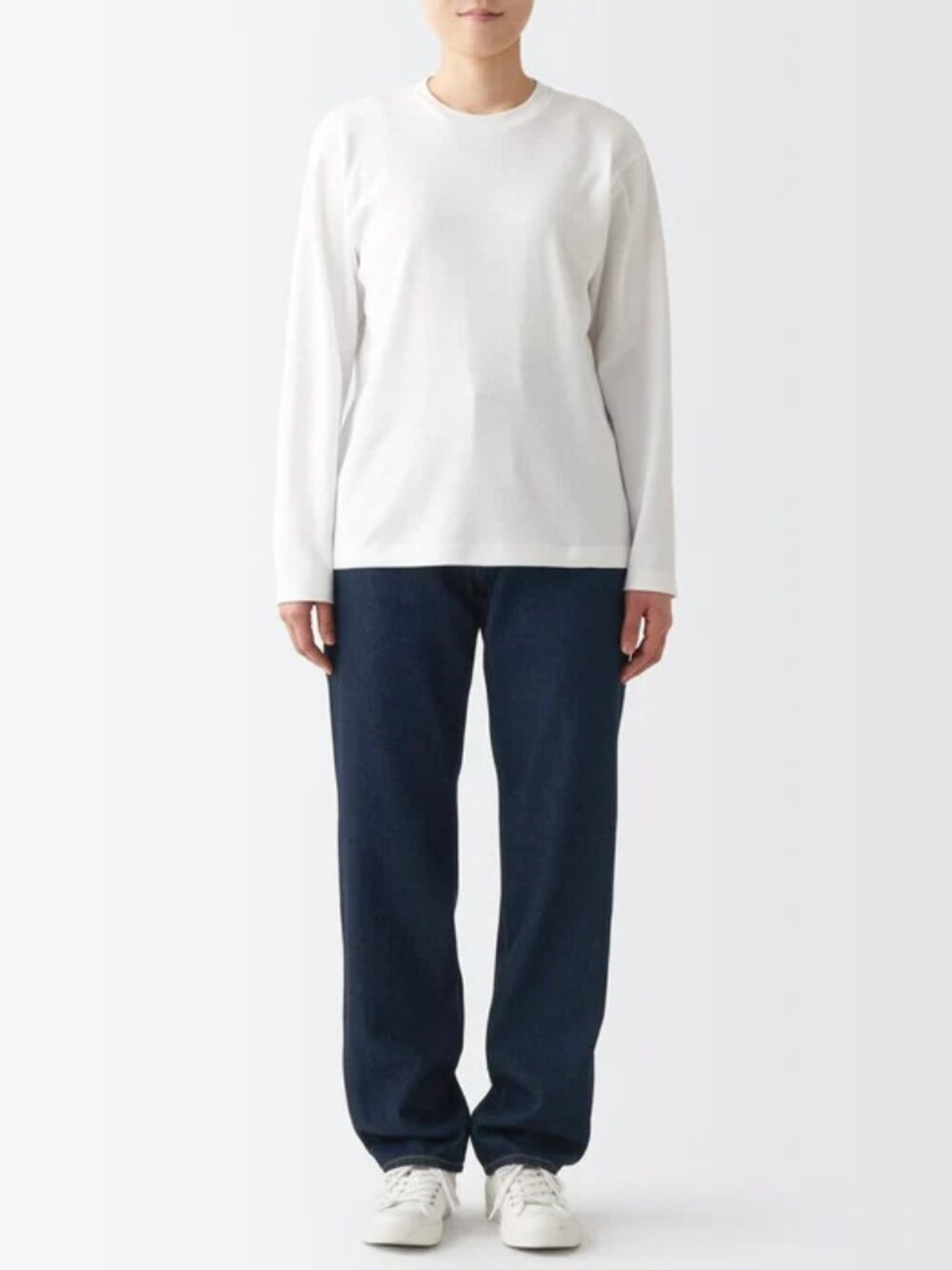Muji Denim Regular Pants Dark Navy